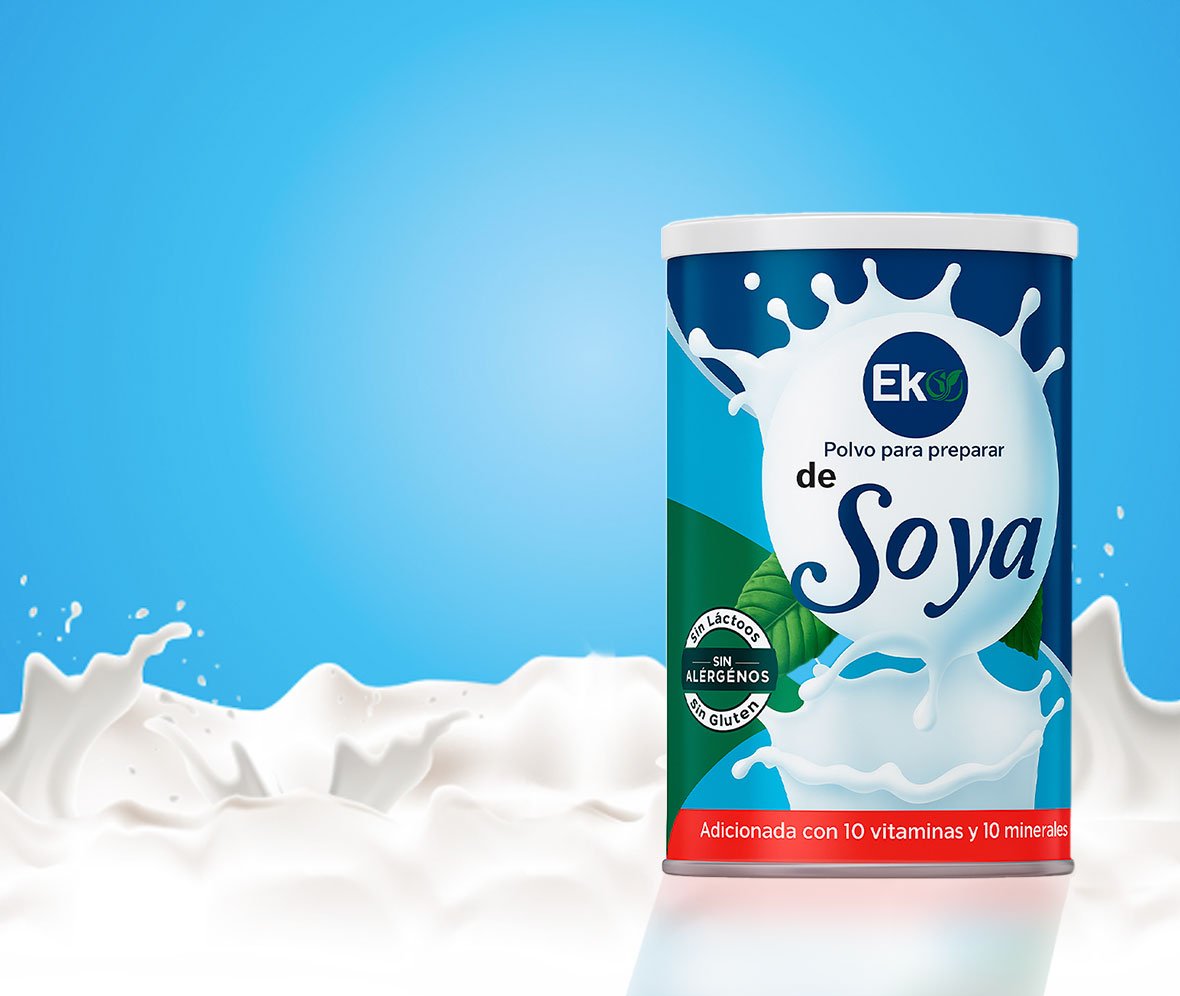 leche de soya en bote